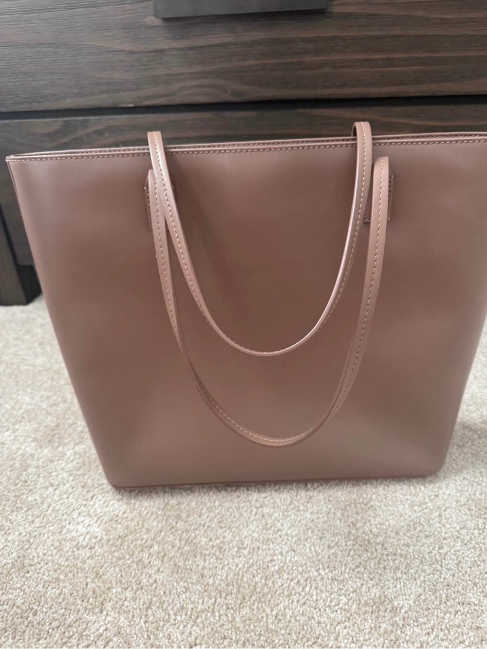 kate spade Mauve-Taupe Leather Tote with Charm - Picture 3 of 4